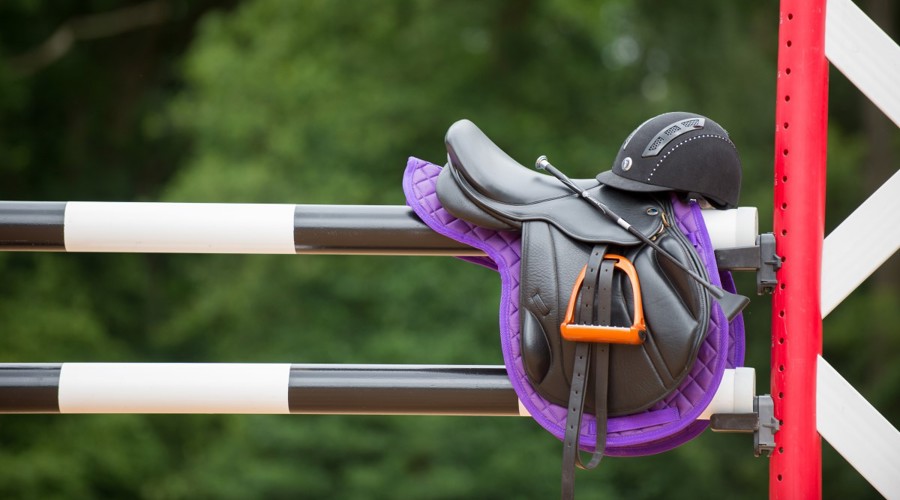 saddle on fence