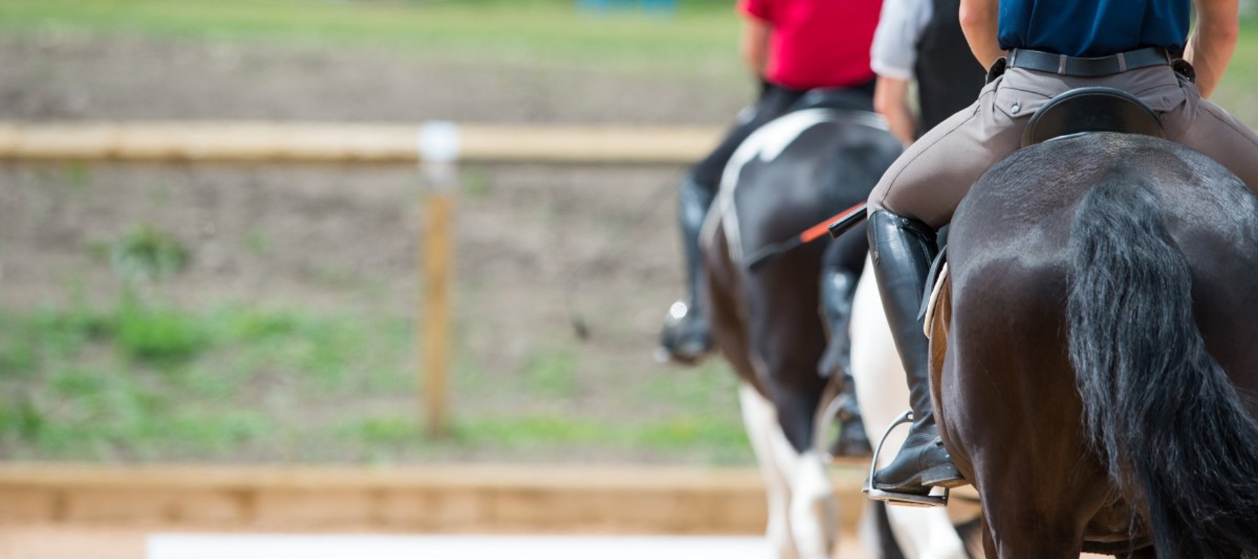 riding on horses