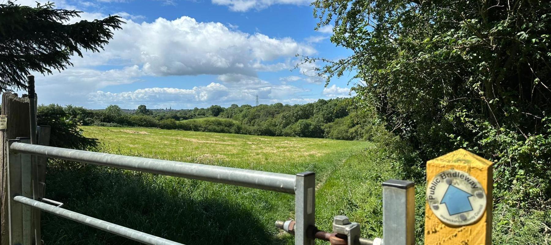 Bridleway Sign In The Sun Landscape