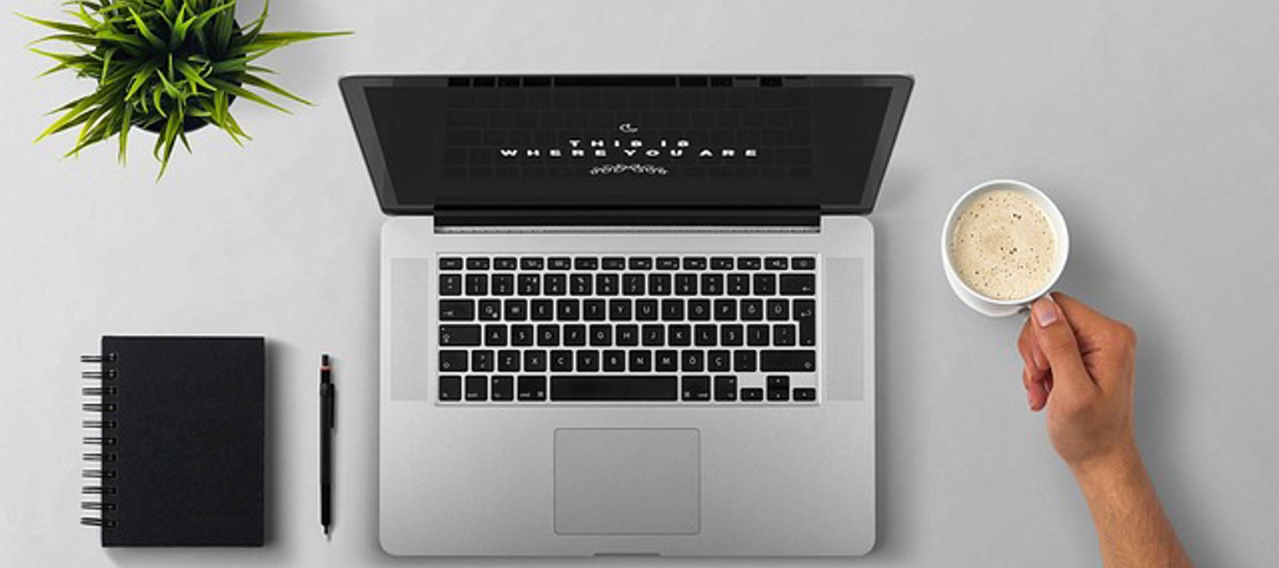 laptop on a desk
