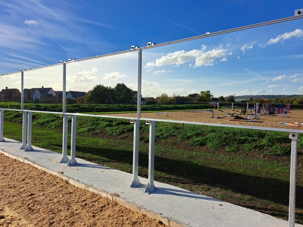 Equestrian mirror reflecting the arena